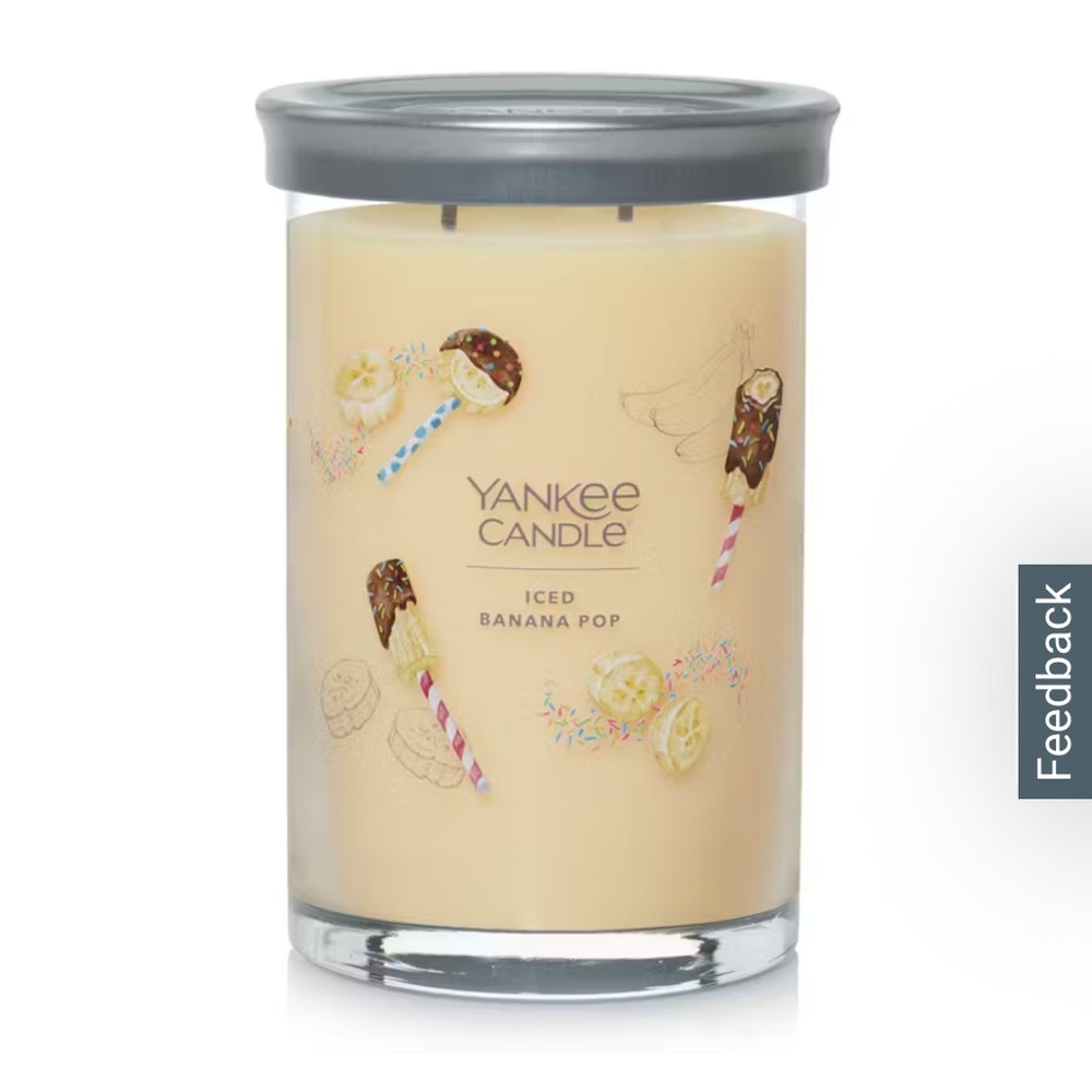 NWT Yankee Candle Signature Large Tumbler Iced Banana Pop Candle